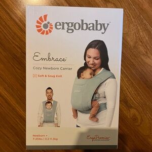 Ergobaby Embrace Soft Knit Carrier in pretty green!